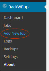 BackWPupプラグインAdd New job